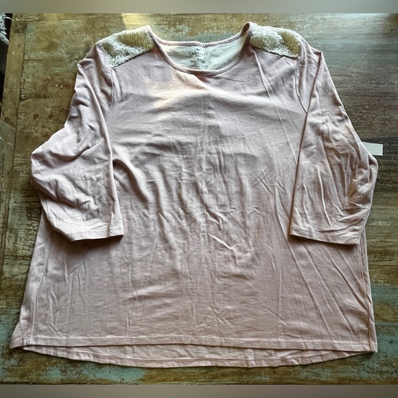 Talbots Tops - Talbots Pink Pleated Back Tee - NWT